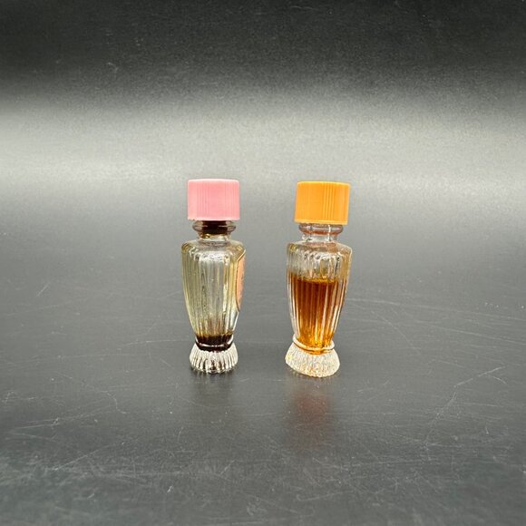 Vintage Bourjois Perfume Bottles Roman Holiday On The Wind Miniatures Glass 30s - Picture 5 of 11